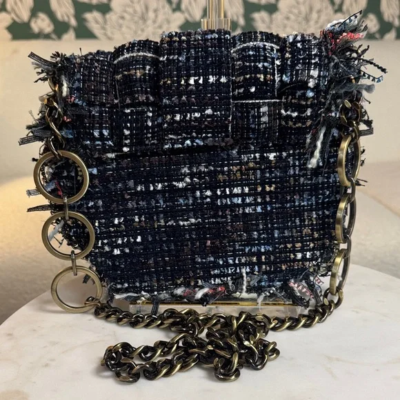 Kooreloo Black Tweed Crossbody Bag NWOT - Picture 5 of 5